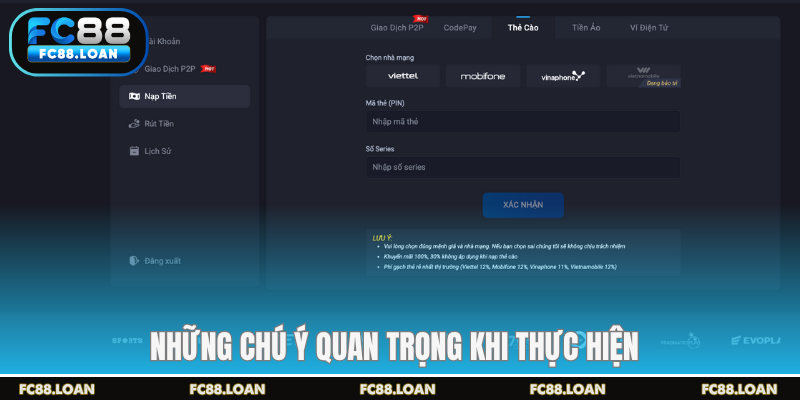 Những chú ý quan trọng khi thực hiện